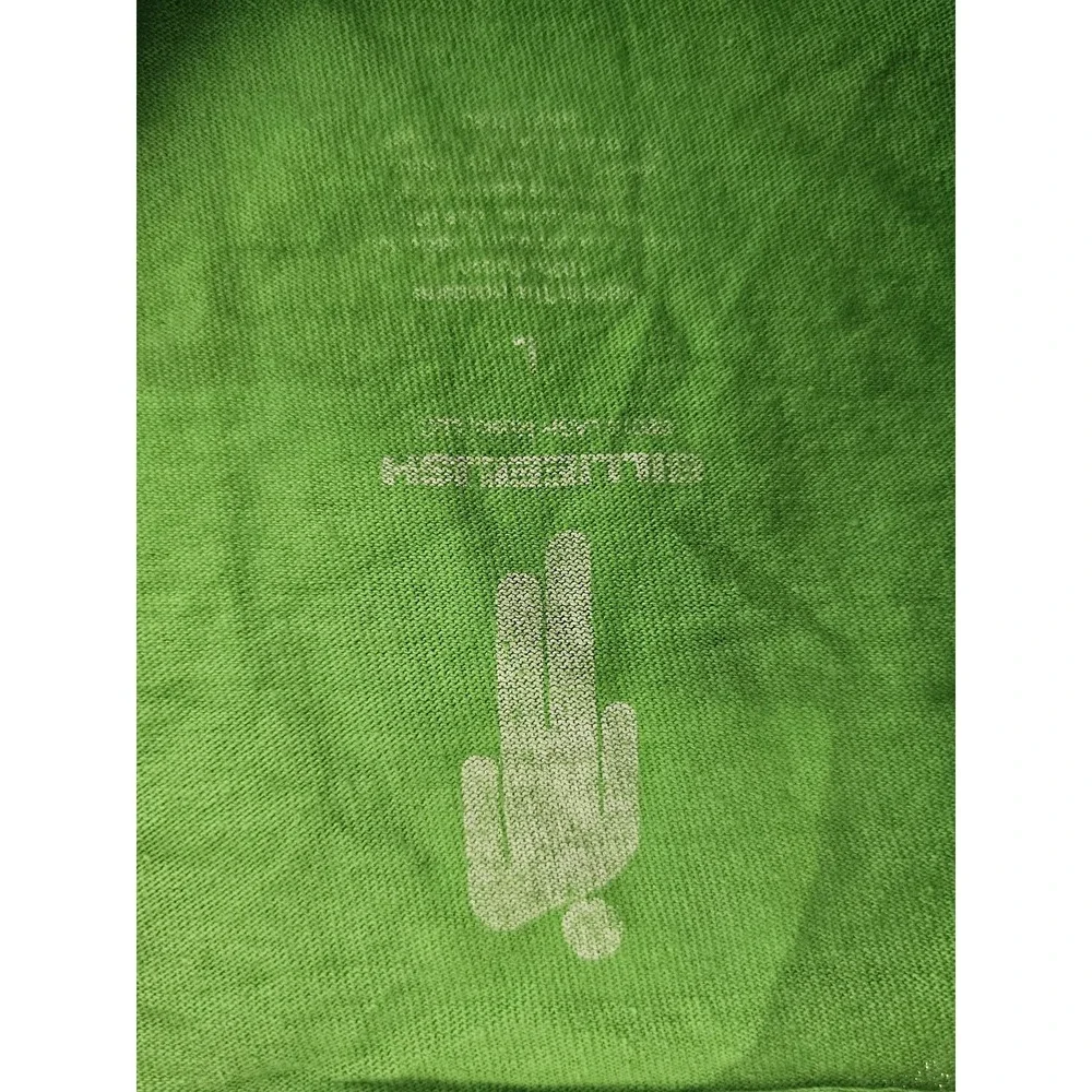 Billie Eilish Shirt Mens‎ Large Green Anime Girl Graphic Tee T-Shirt Music